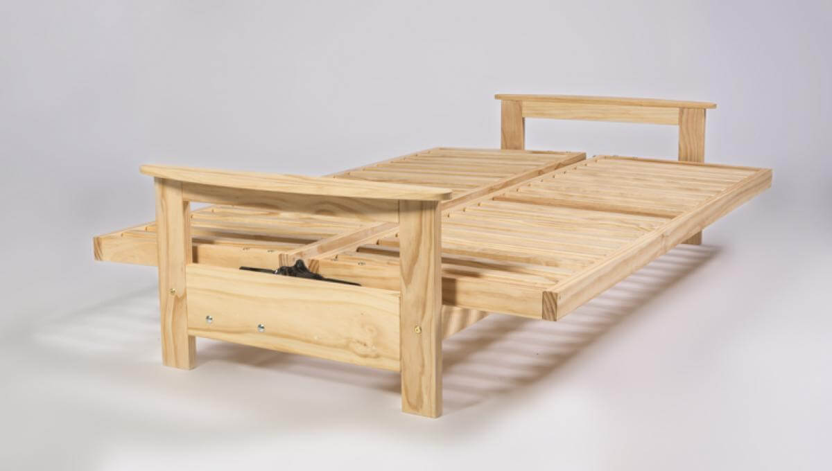 Studio Settee Frame in bed position by Natural Beds